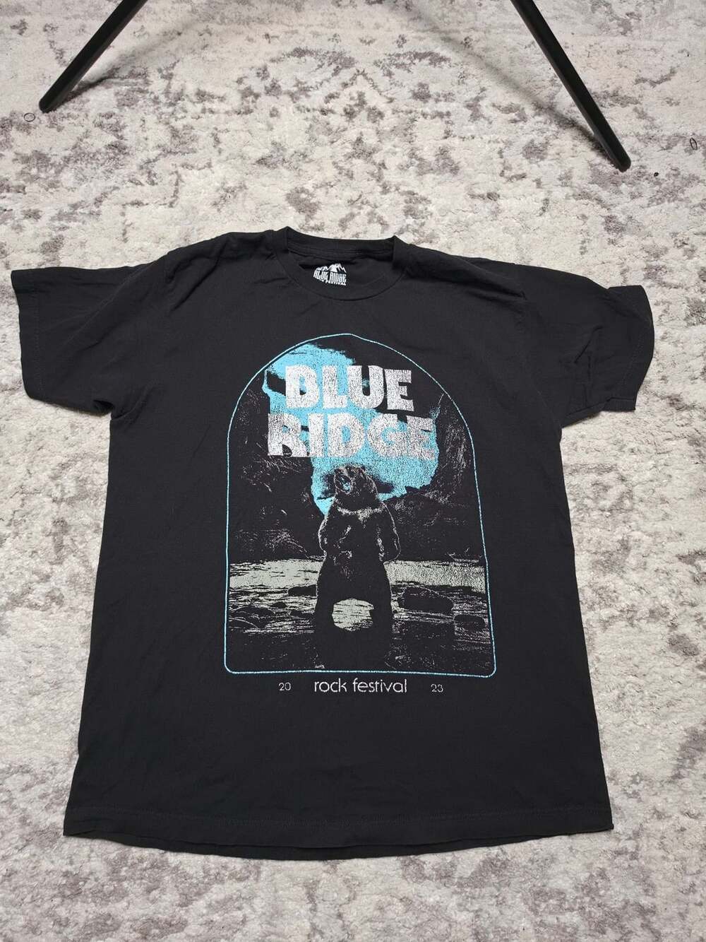 Blue Ridge Rock Festival 2023 Bear T-Shirt Size L Black